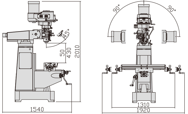 Turret Mill - YS-EVS